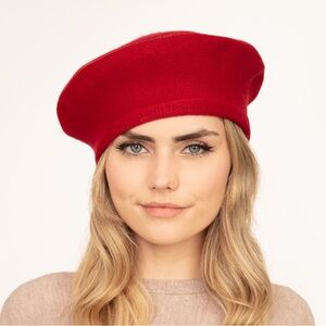 Elegant Red Beret for Women